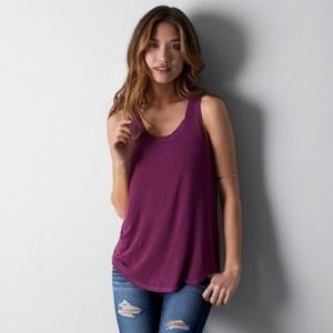 AEO Soft & Sexy purple/maroon tank top